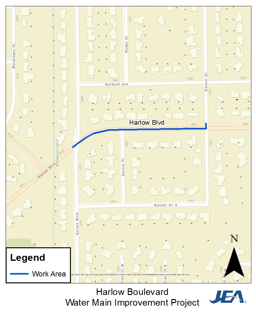 Harlow Boulevard WMIP - Map of Work Area
